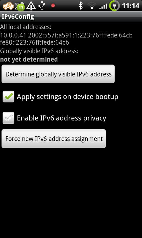 Android-IPv6Config afterstartup