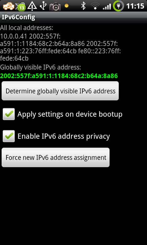 IPv6Configafter fetching global IPv6 address with privacy extensionsenabled