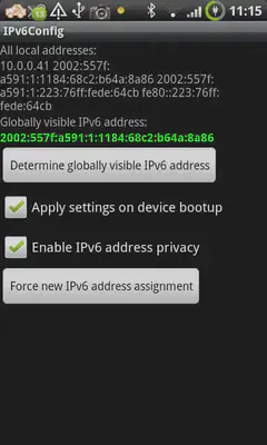 IPv6Config
after fetching global IPv6 address with privacy extensions
enabled